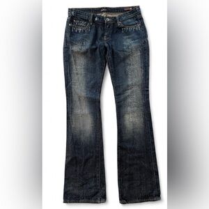 Peace for People dark bootcut low rise hand crafted Designer Jean